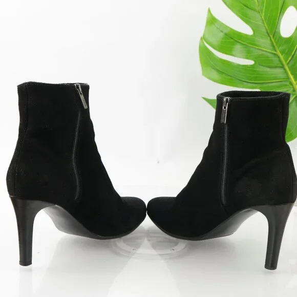 La Canadienne Womens Ellenor Boots Size 10 Waterproof Black Suede Heel Booties - Picture 5 of 13